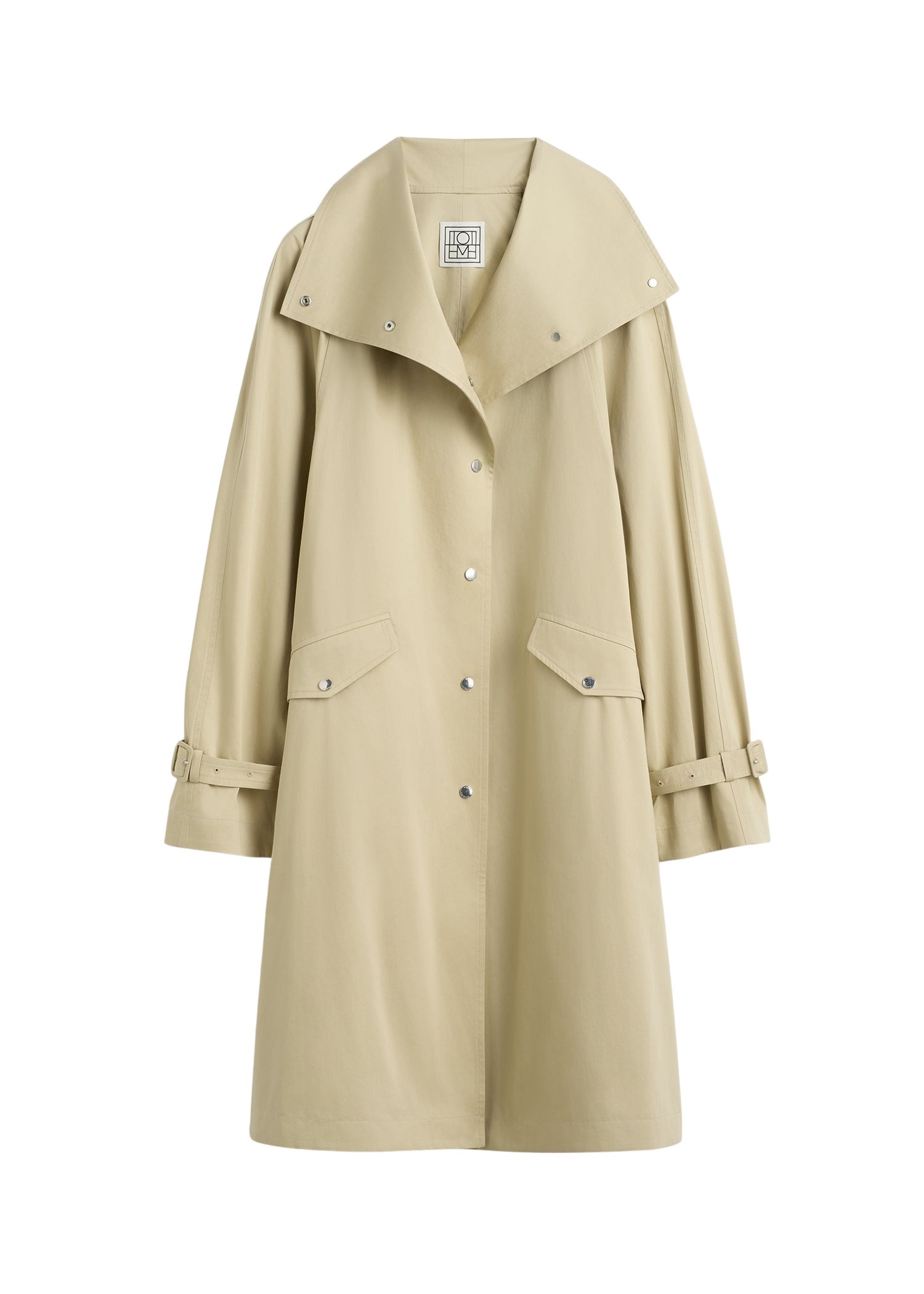 Totême Oversized cotton trench in Beige - Coats - Scandinavian Minimalist Luxury at Coveti