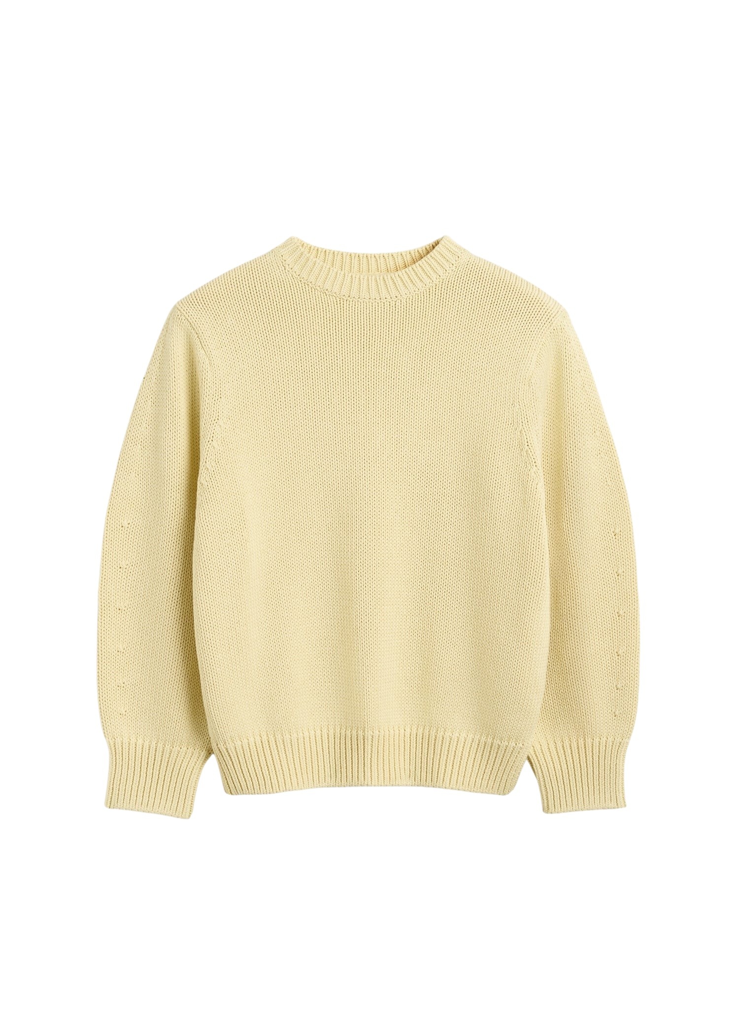 Totême Oversized crew knit in Buttercup - Knitwear - Scandinavian Minimalist Luxury at Coveti