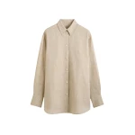 Totême Oversized summer shirt in Natural - Tops - Scandinavian Minimalist Luxury at Coveti