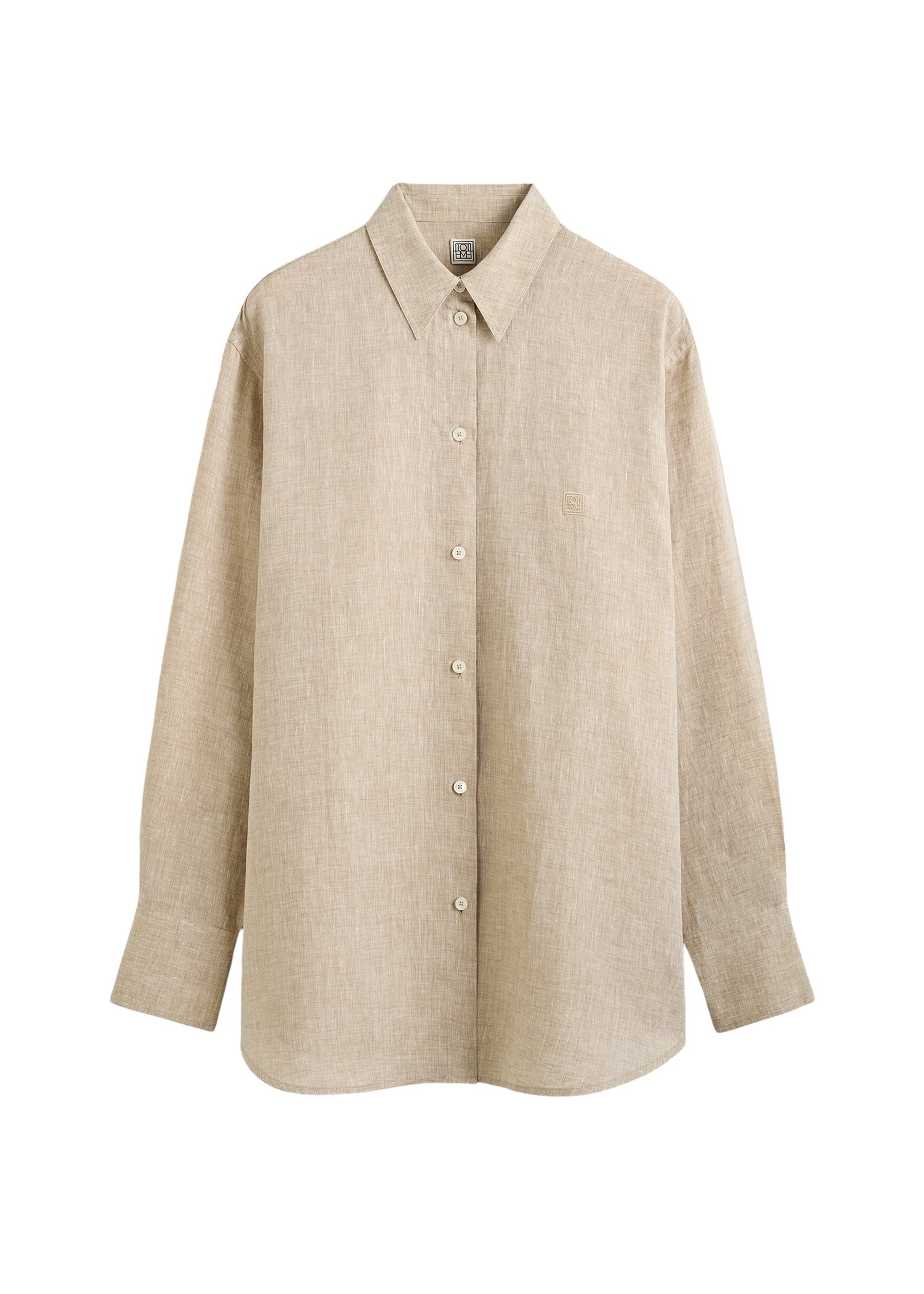 Totême Oversized summer shirt in Natural - Tops - Scandinavian Minimalist Luxury at Coveti