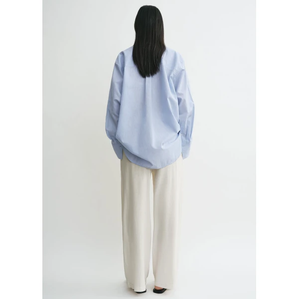 Totême Oversized summer shirt in Sky - Tops - Scandinavian Minimalist Luxury at Coveti