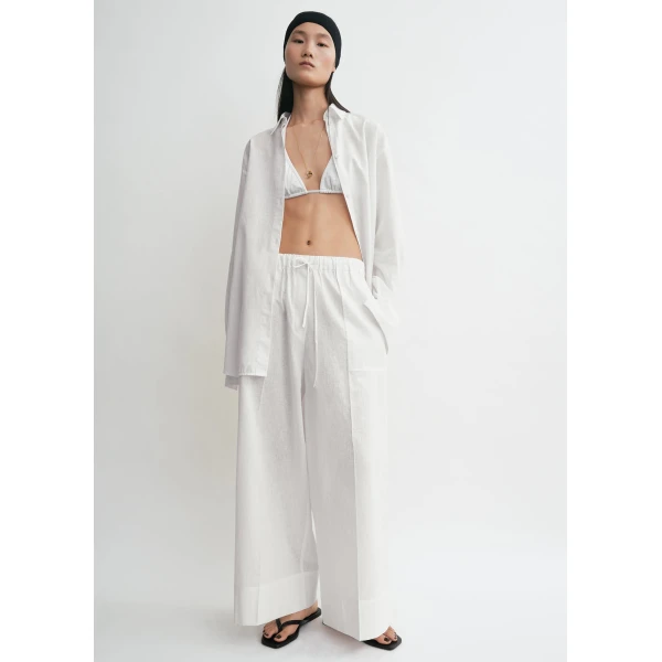 Totême Oversized summer shirt in White - Tops - Scandinavian Minimalist Luxury at Coveti