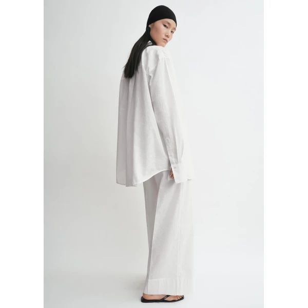 Totême Oversized summer shirt in White - Tops - Scandinavian Minimalist Luxury at Coveti