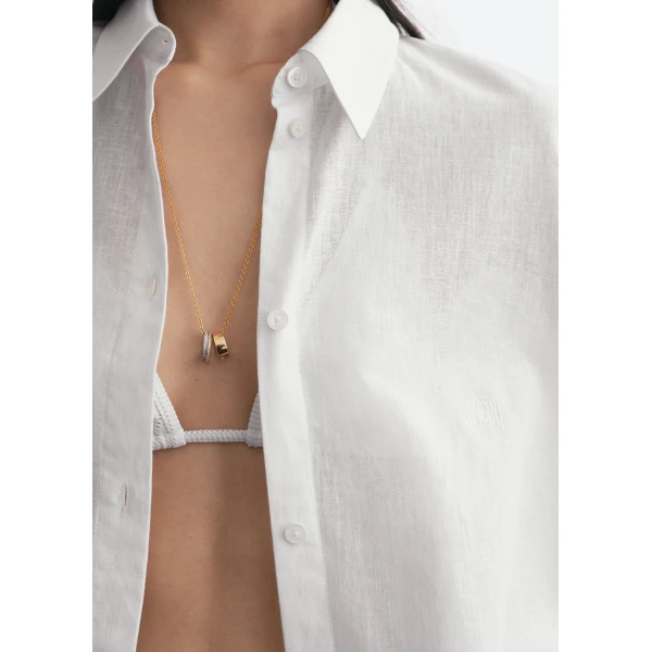 Totême Oversized summer shirt in White - Tops - Scandinavian Minimalist Luxury at Coveti