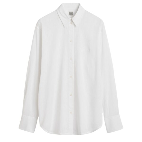 Totême Oversized summer shirt in White - Tops - Scandinavian Minimalist Luxury at Coveti