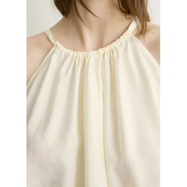 Totême Parachute halter top in Off-white - Tops - Scandinavian Minimalist Luxury at Coveti