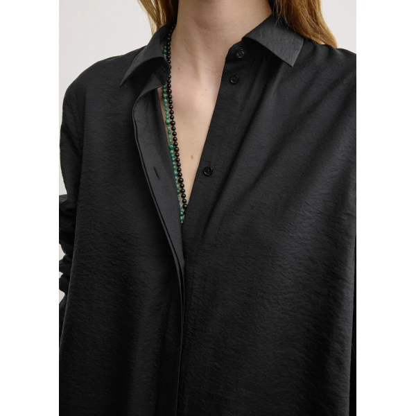 Totême Parachute shirtdress in Black - Dresses - Scandinavian Minimalist Luxury at Coveti