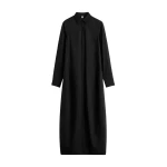 Totême Parachute shirtdress in Black - Dresses - Scandinavian Minimalist Luxury at Coveti