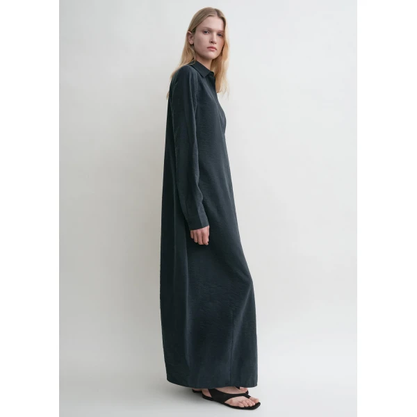 Totême Parachute shirtdress in Nightfall - Dresses - Scandinavian Minimalist Luxury at Coveti