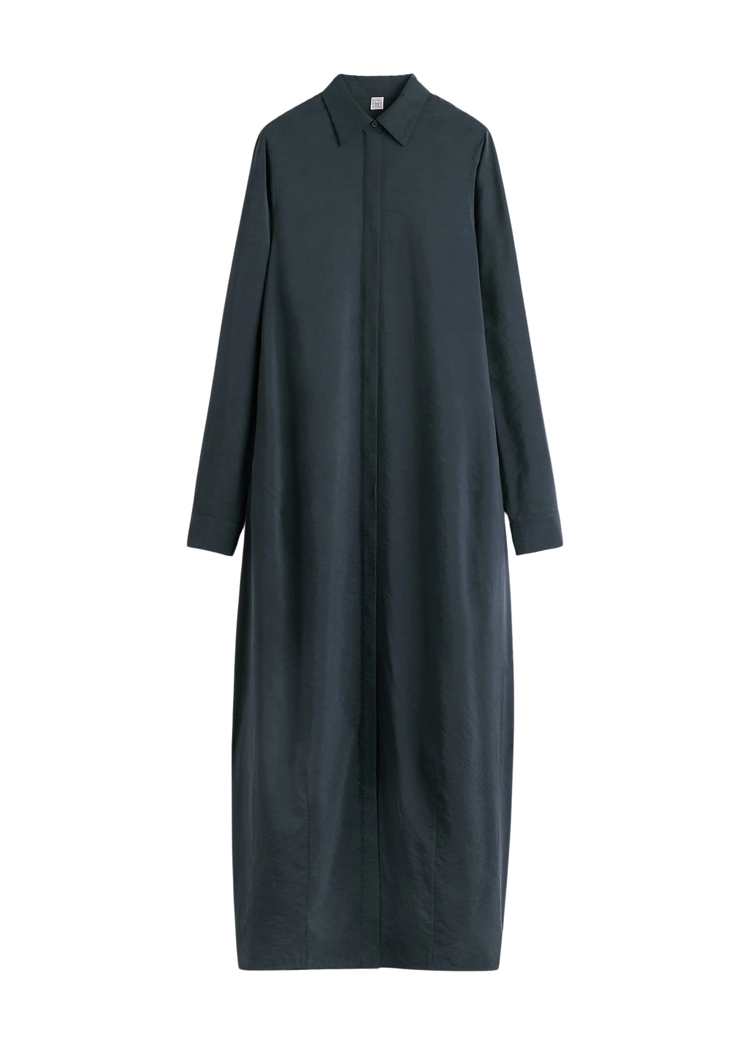 Totême Parachute shirtdress in Nightfall - Dresses - Scandinavian Minimalist Luxury at Coveti