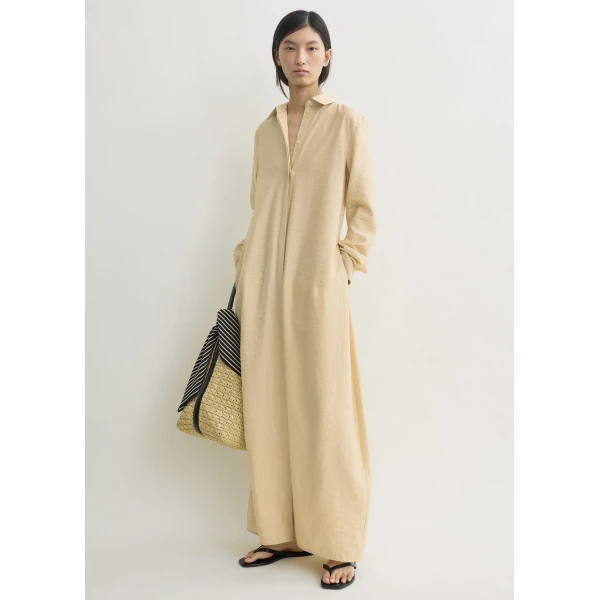 Totême Parachute shirtdress in Stone - Dresses - Scandinavian Minimalist Luxury at Coveti