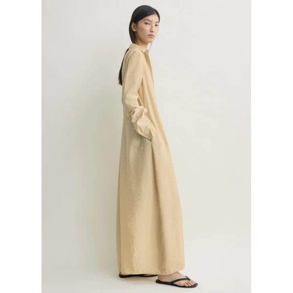 Totême Parachute shirtdress in Stone - Dresses - Scandinavian Minimalist Luxury at Coveti