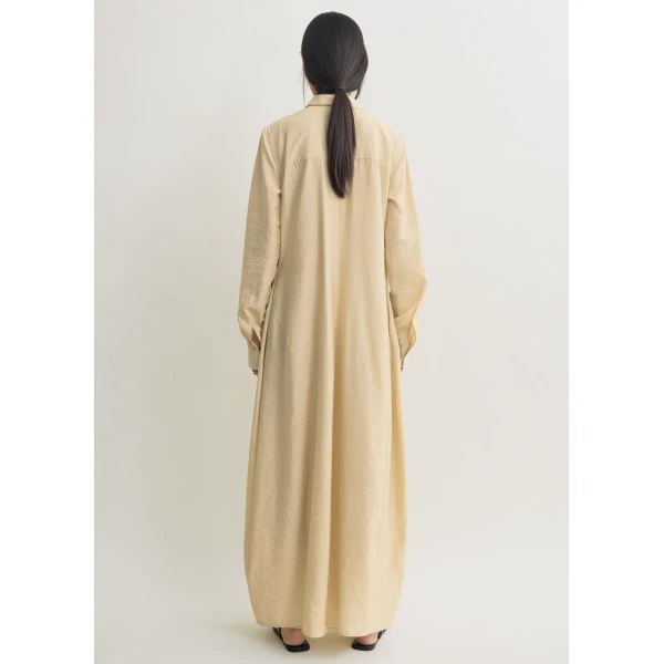 Totême Parachute shirtdress in Stone - Dresses - Scandinavian Minimalist Luxury at Coveti