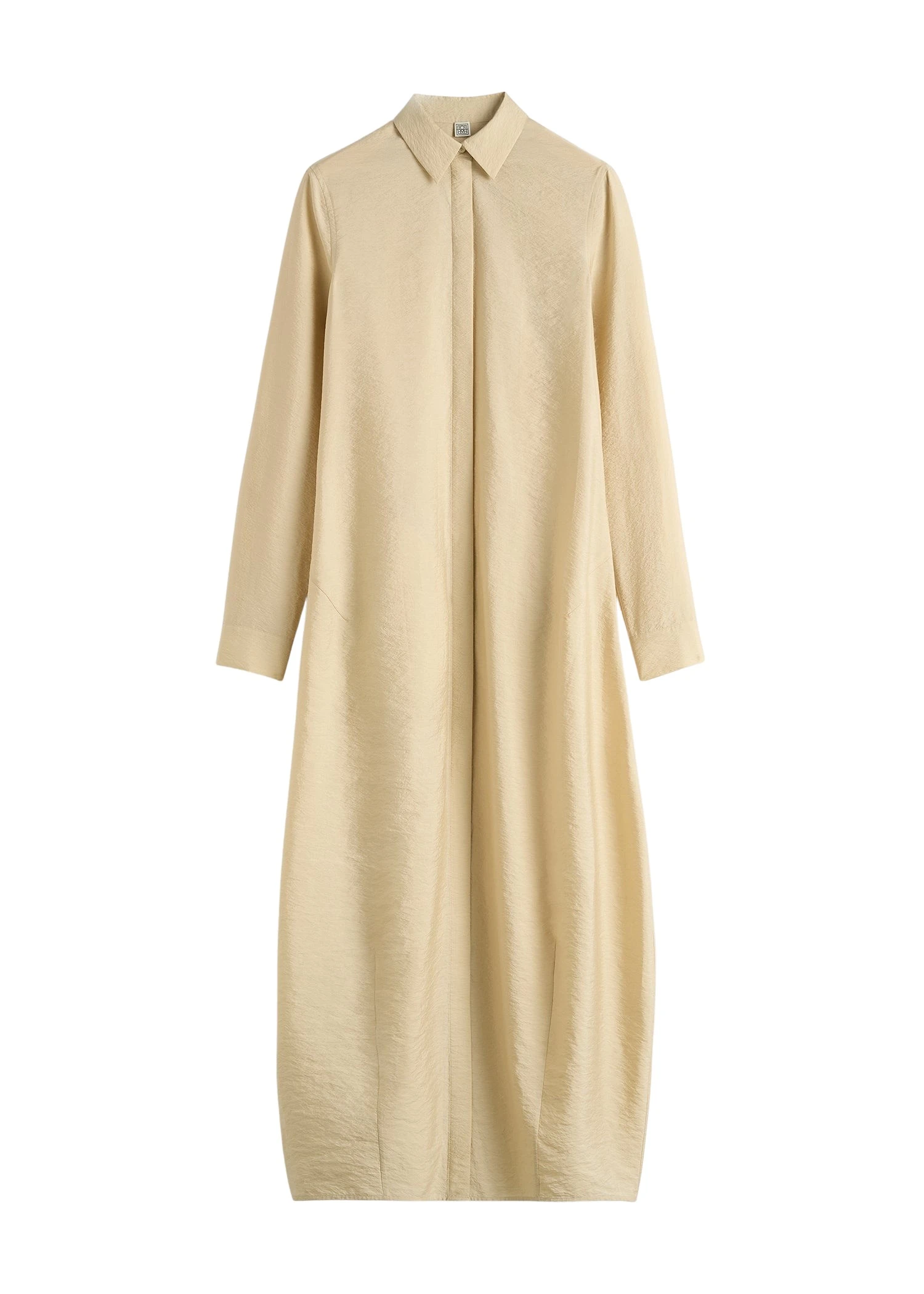 Totême Parachute shirtdress in Stone - Dresses - Scandinavian Minimalist Luxury at Coveti