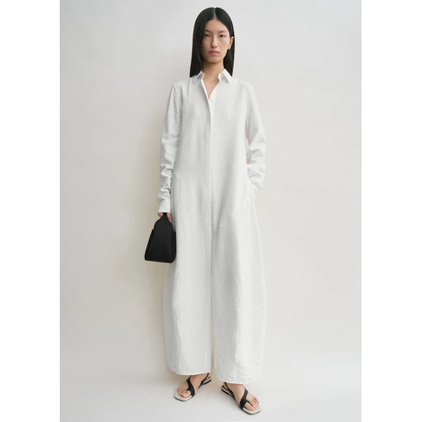 Totême Parachute shirtdress in White - Dresses - Scandinavian Minimalist Luxury at Coveti