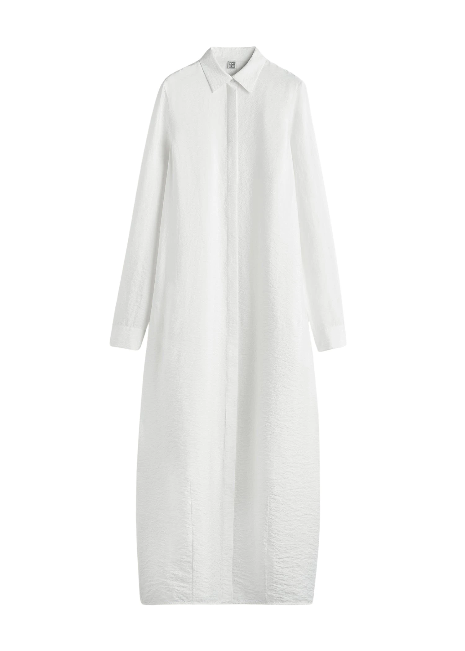 Toteme-Parachute-shirtdress-in-White22925_nobg Totême Parachute shirtdress in White - Dresses - Scandinavian Minimalist Luxury at Coveti