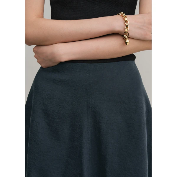Totême Parachute skirt in Nightfall - Skirts - Scandinavian Minimalist Luxury at Coveti