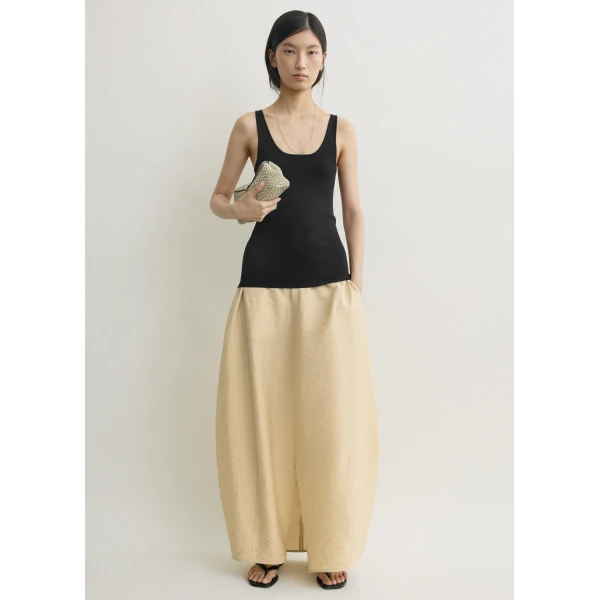 Totême Parachute skirt in Stone - Skirts - Scandinavian Minimalist Luxury at Coveti