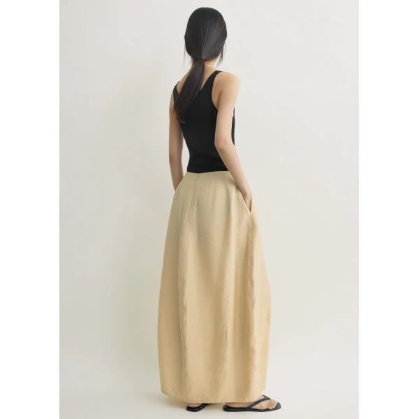 Totême Parachute skirt in Stone - Skirts - Scandinavian Minimalist Luxury at Coveti