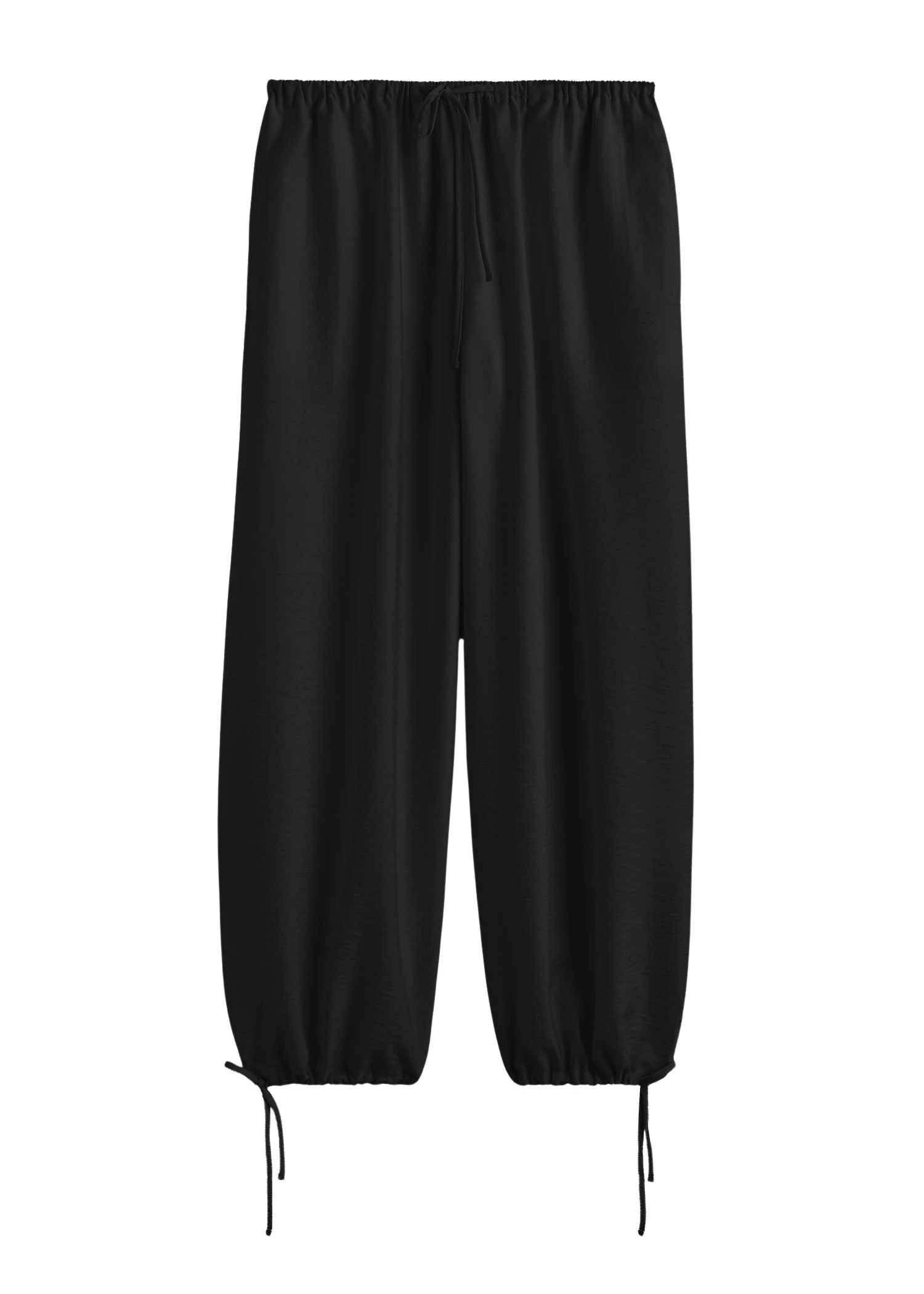 Totême Parachute trousers in Black - Pants - Scandinavian Minimalist Luxury at Coveti