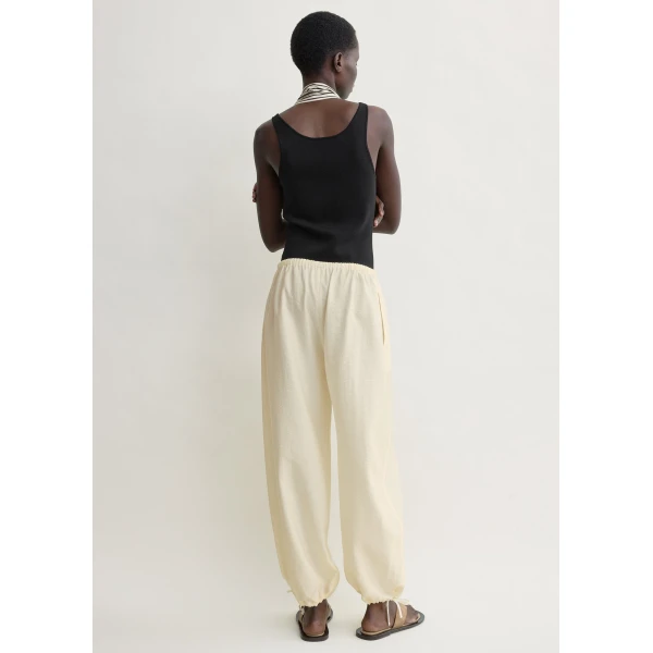 Totême Parachute trousers in Off-white - Pants - Scandinavian Minimalist Luxury at Coveti