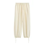 Totême Parachute trousers in Off-white - Pants - Scandinavian Minimalist Luxury at Coveti