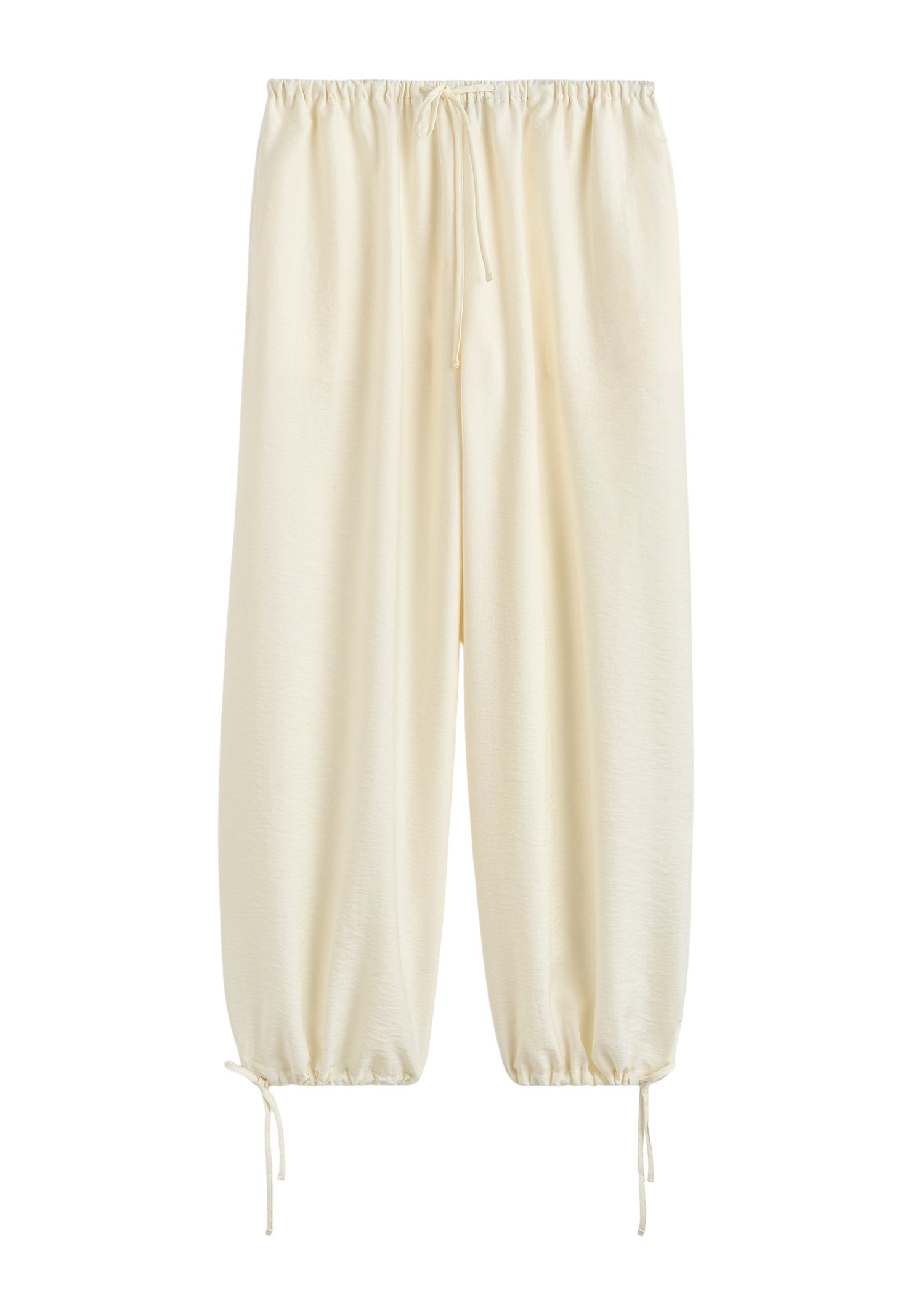 Totême Parachute trousers in Off-white - Pants - Scandinavian Minimalist Luxury at Coveti