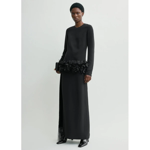 Totême Petal dress in Black - Dresses - Scandinavian Minimalist Luxury at Coveti