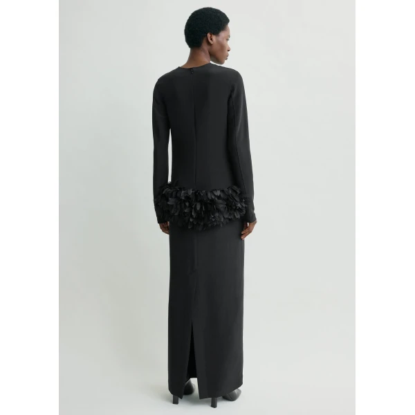 Totême Petal dress in Black - Dresses - Scandinavian Minimalist Luxury at Coveti
