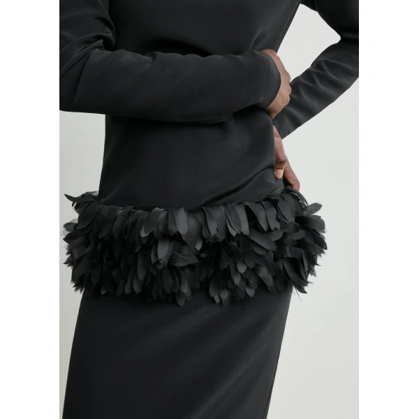 Totême Petal dress in Black - Dresses - Scandinavian Minimalist Luxury at Coveti