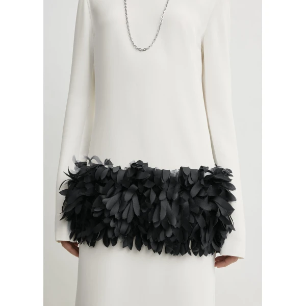 Totême Petal dress in Off-white - Dresses - Scandinavian Minimalist Luxury at Coveti