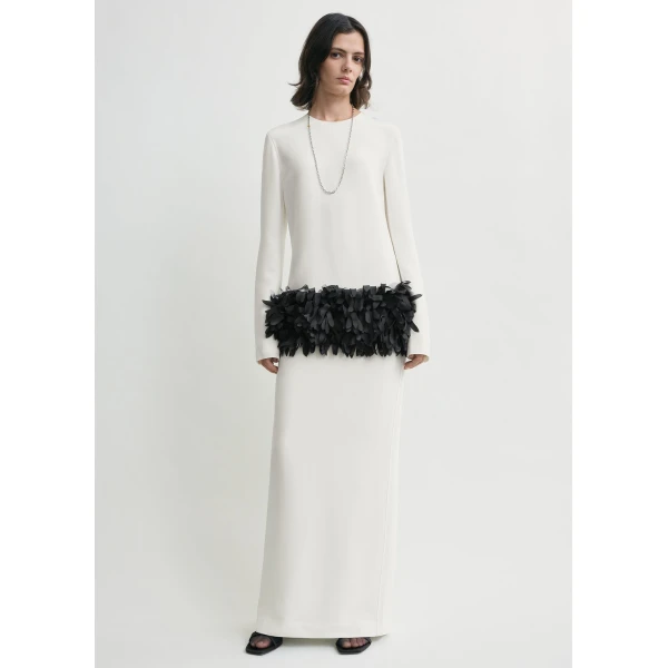 Totême Petal dress in Off-white - Dresses - Scandinavian Minimalist Luxury at Coveti