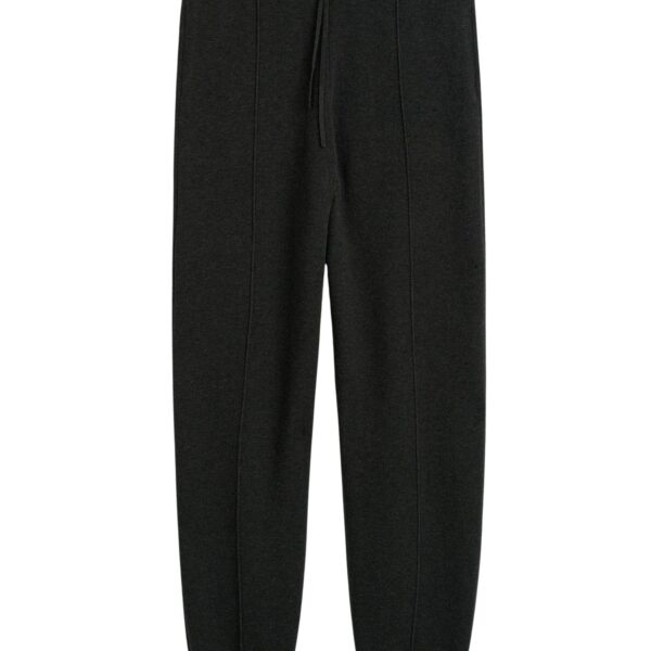 Totême Pintucked sweatpants charcoal in Charcoal melange - Pants - Scandinavian Minimalist Luxury at Coveti