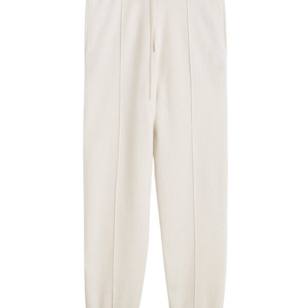 Totême Pintucked sweatpants in Ecru - Pants - Scandinavian Minimalist Luxury at Coveti