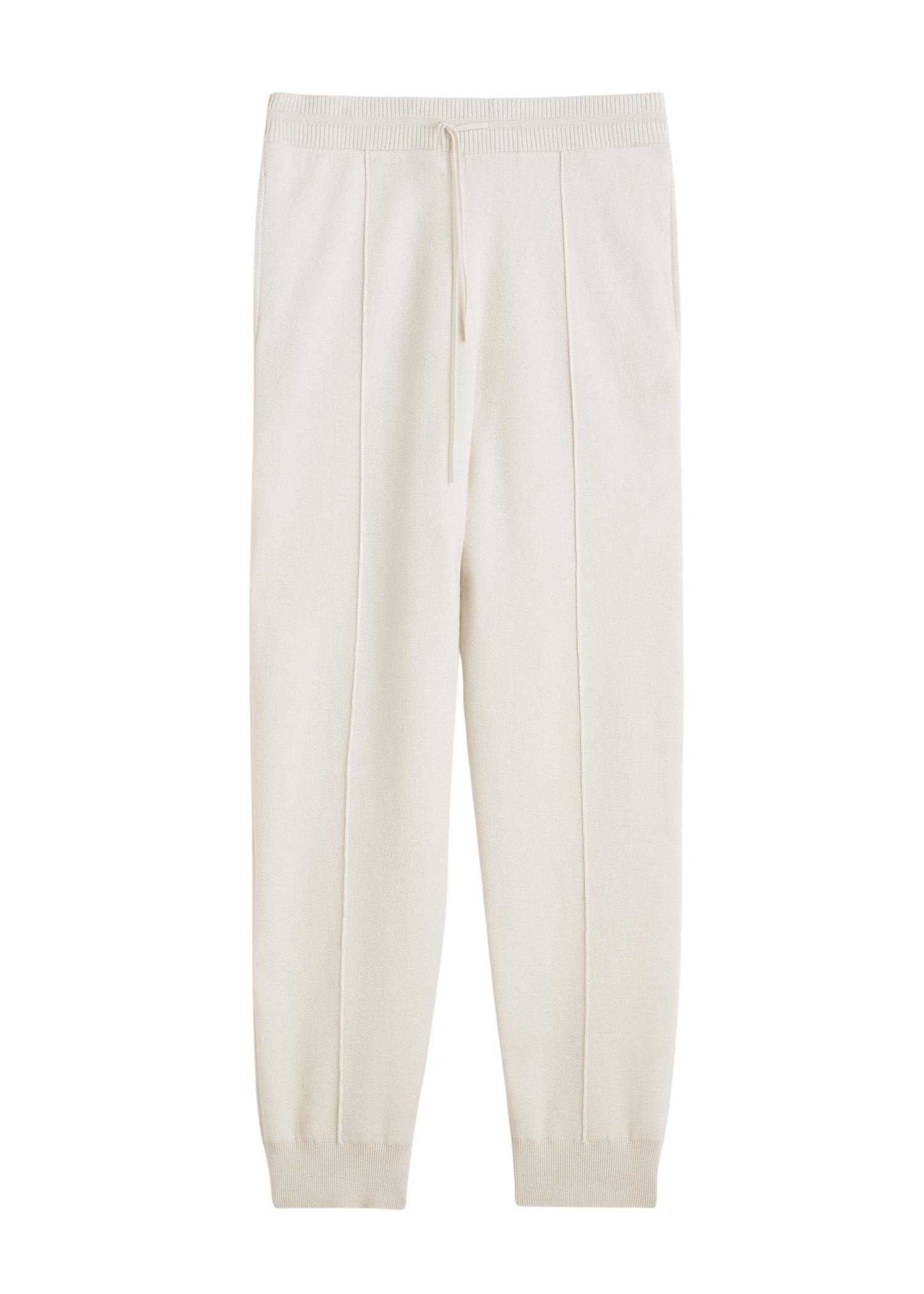 Totême Pintucked sweatpants in Ecru - Pants - Scandinavian Minimalist Luxury at Coveti
