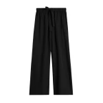 Totême Piped silk trousers in Black - Pants - Scandinavian Minimalist Luxury at Coveti