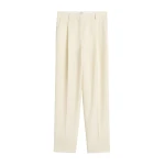 Totême Pleat trousers in Off-white - Pants - Scandinavian Minimalist Luxury at Coveti