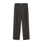 Totême Pleat trousers in Pepper - Pants - Scandinavian Minimalist Luxury at Coveti