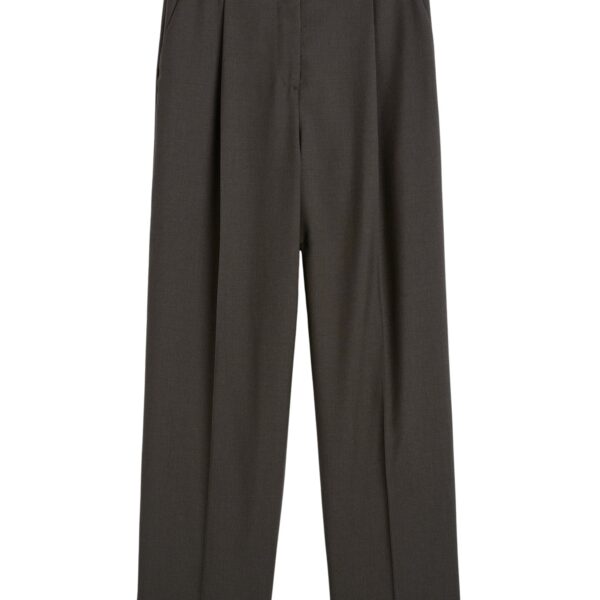 Totême Pleat trousers in Pepper - Pants - Scandinavian Minimalist Luxury at Coveti