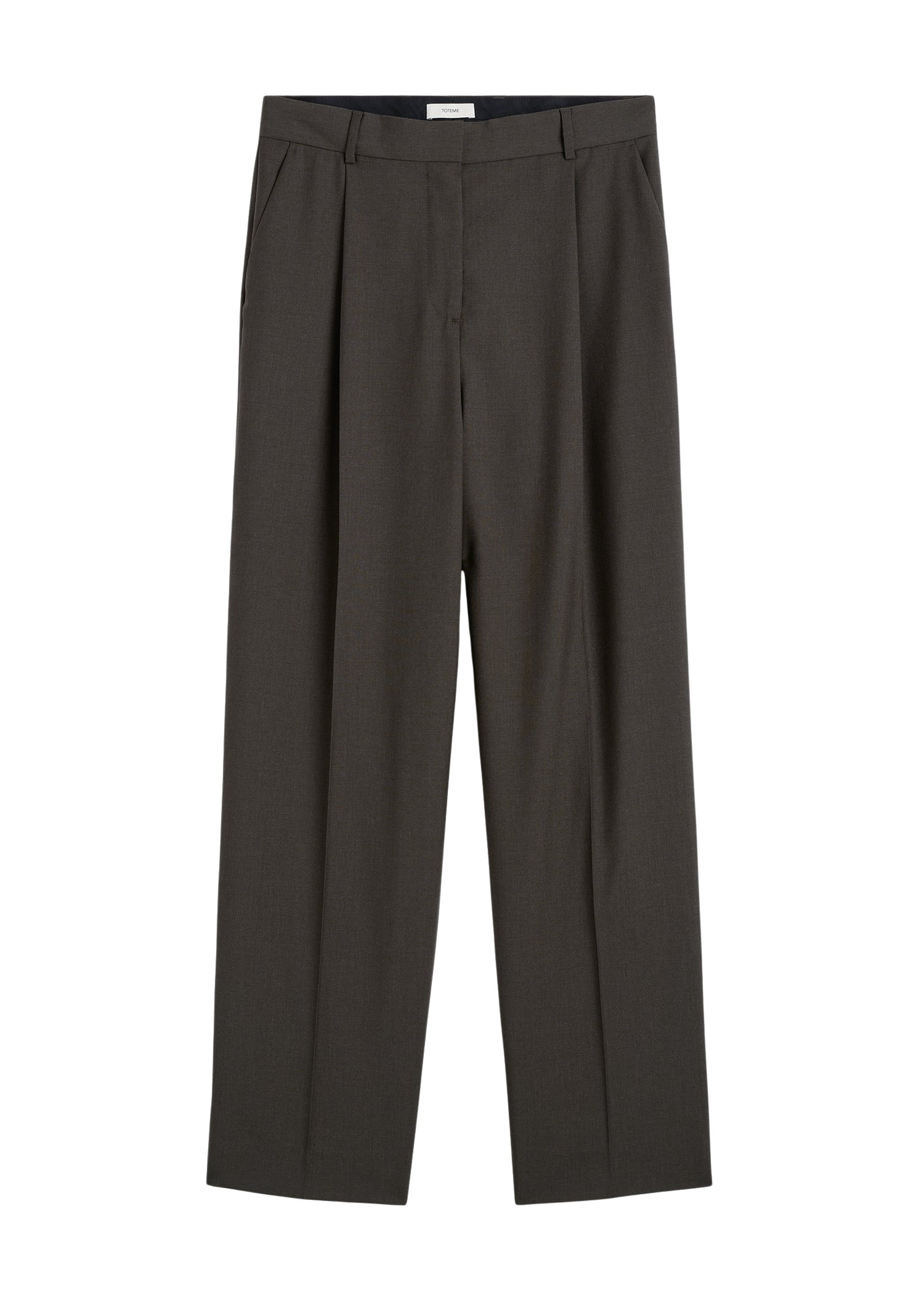 Totême Pleat trousers in Pepper - Pants - Scandinavian Minimalist Luxury at Coveti