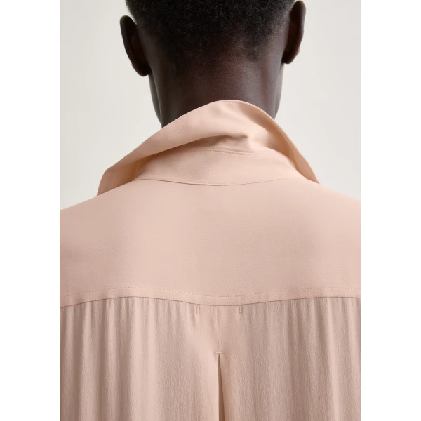 Totême Pleated shirtdress in Dusty pink - Dresses - Scandinavian Minimalist Luxury at Coveti