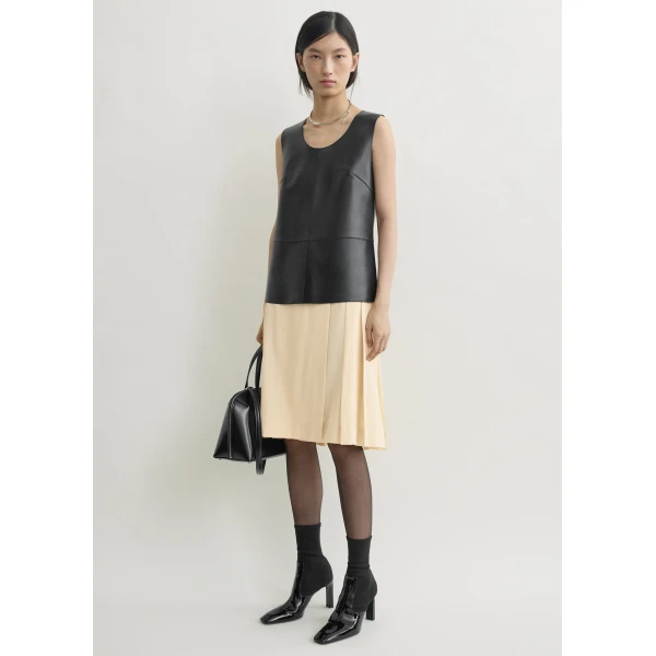 Totême Pleated wrap skirt in Champagne - Skirts - Scandinavian Minimalist Luxury at Coveti