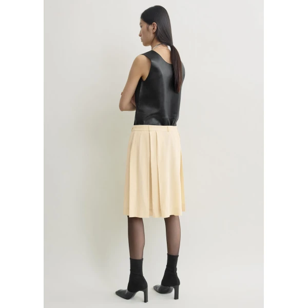 Totême Pleated wrap skirt in Champagne - Skirts - Scandinavian Minimalist Luxury at Coveti