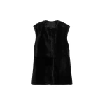 Totême Plush shearling vest in Black - Jackets - Scandinavian Minimalist Luxury at Coveti