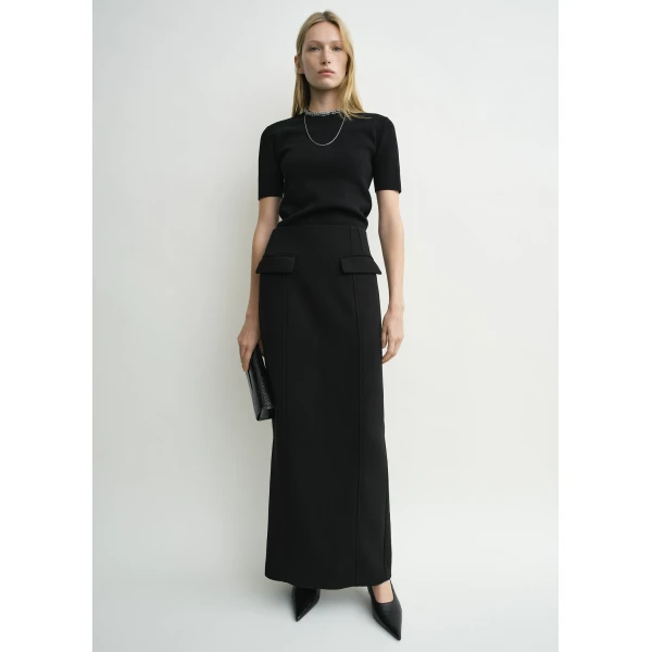 Totême Pocket suit skirt in Black - Skirts - Scandinavian Minimalist Luxury at Coveti