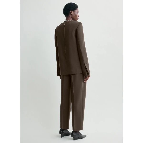 Totême Pocket top in Bark - Tops - Scandinavian Minimalist Luxury at Coveti