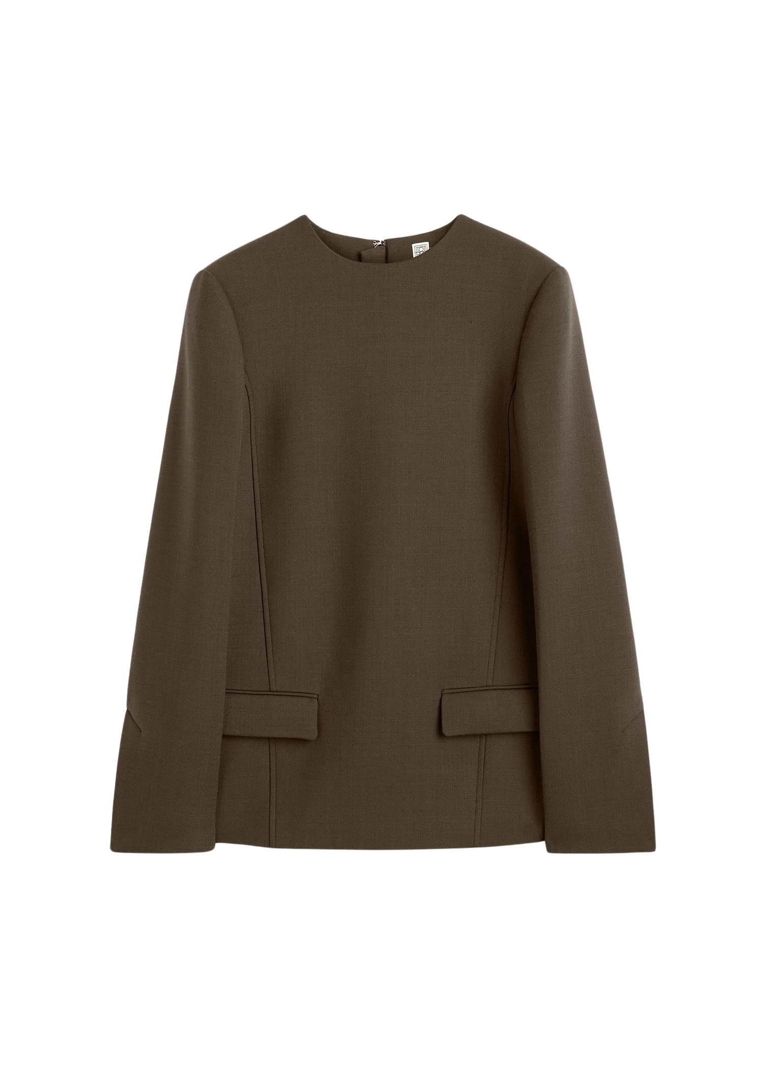 Toteme-Pocket-top-in-Bark27810_nobg Totême Pocket top in Bark - Tops - Scandinavian Minimalist Luxury at Coveti