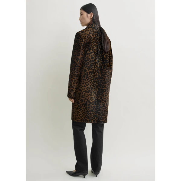 Totême Pony hair coat in Leopard - Coats - Scandinavian Minimalist Luxury at Coveti