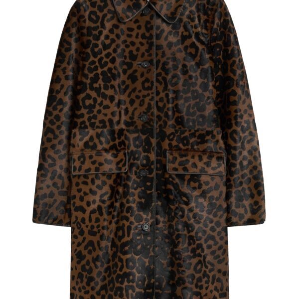 Totême Pony hair coat in Leopard - Coats - Scandinavian Minimalist Luxury at Coveti