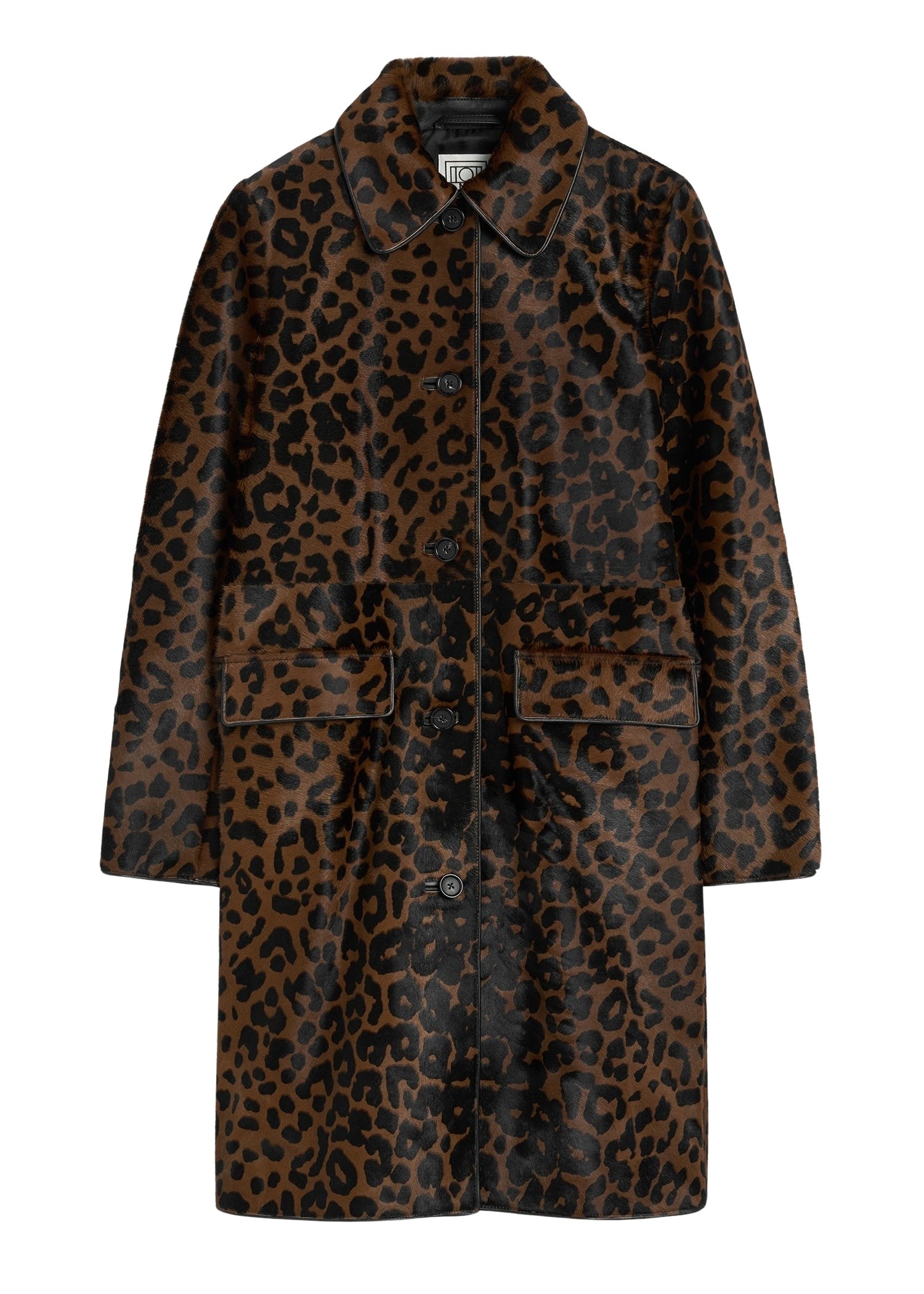 Totême Pony hair coat in Leopard - Coats - Scandinavian Minimalist Luxury at Coveti